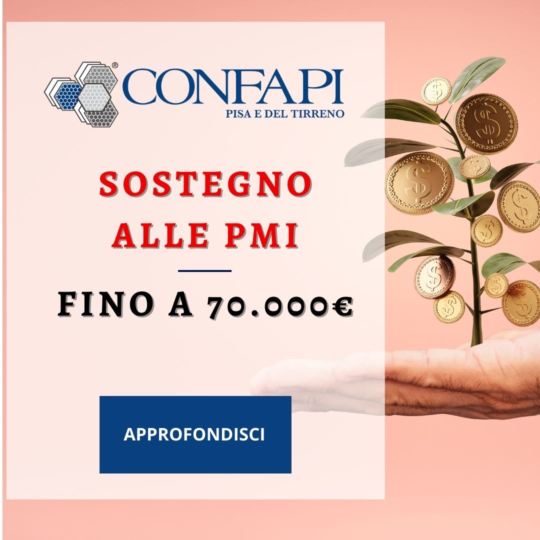  70.000€ - SOSTEGNO ALLE PMI Confapi Pisa e del Tirreno